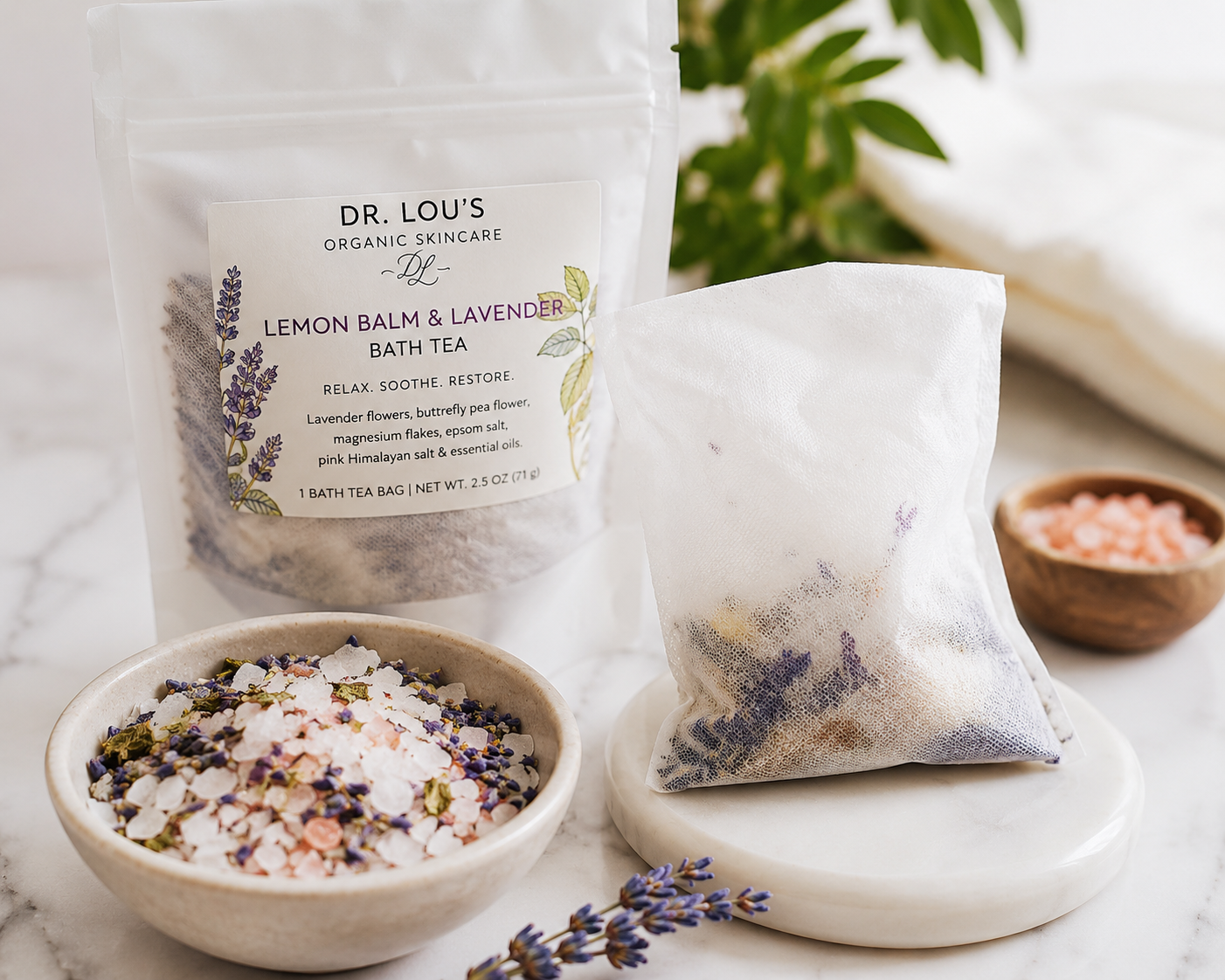 Botanical Bath Tea: Lemon Balm & Lavender