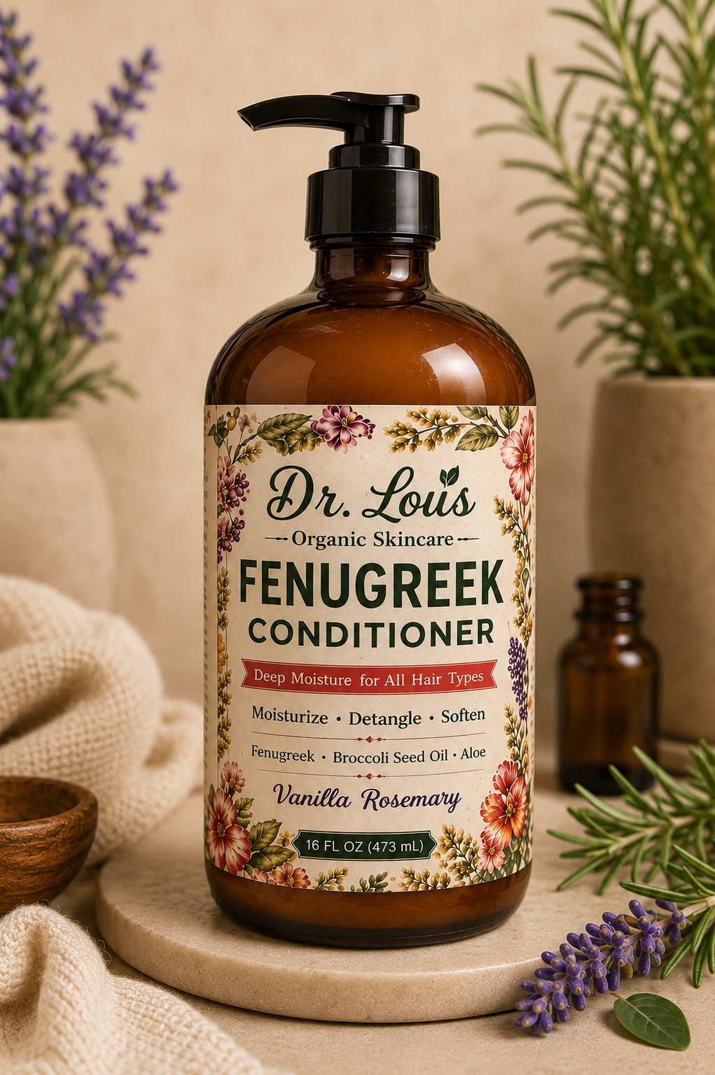 Fenugreek Conditioner for All Hair Types | Dr. Lou's
