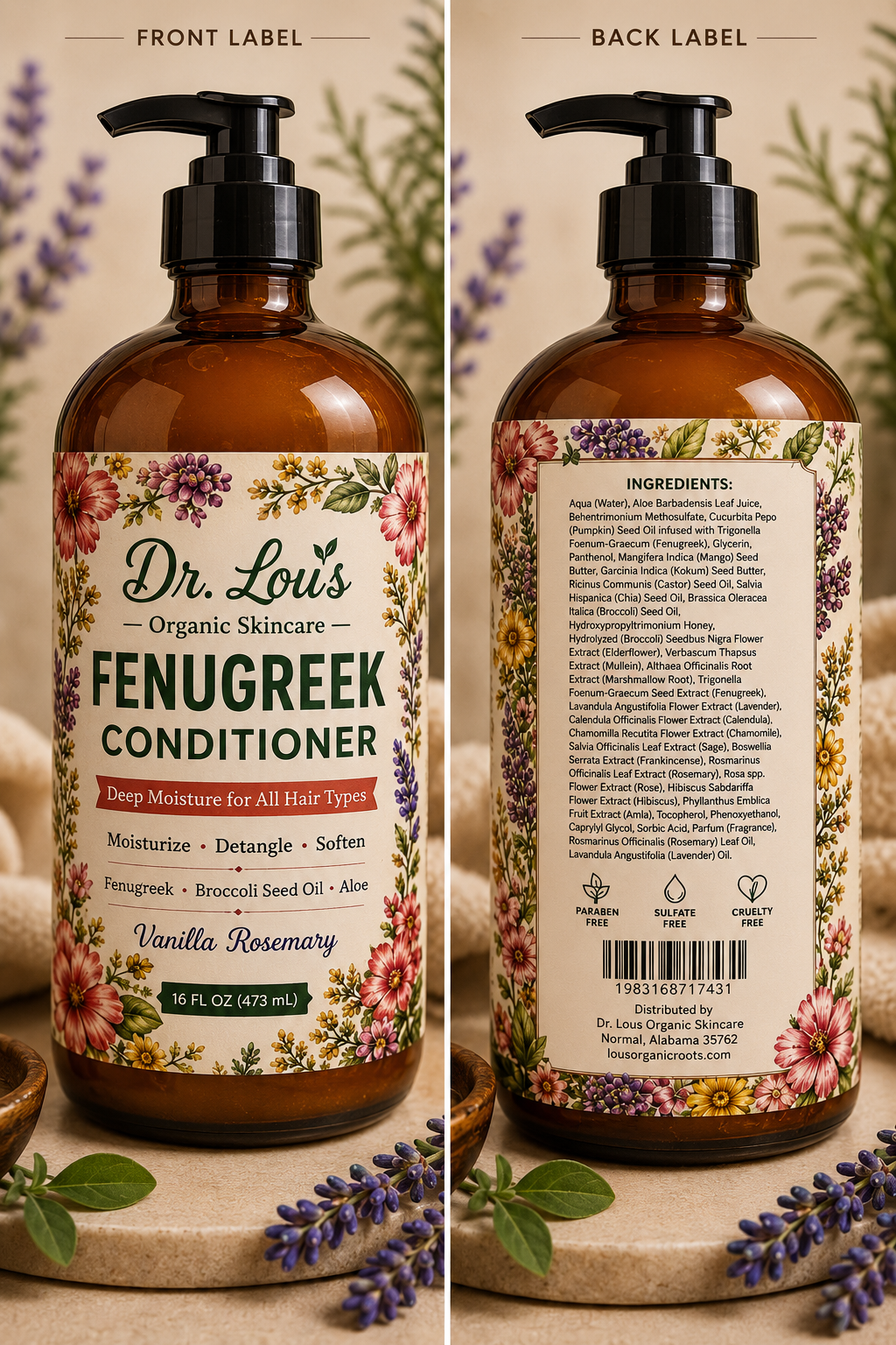 Fenugreek Conditioner for All Hair Types | Dr. Lou's